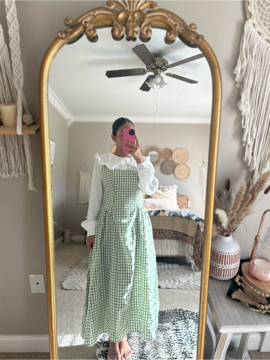 Blu Pepper Dresses & Skirts - Blu Pepper Green Gingham Maxi Dress